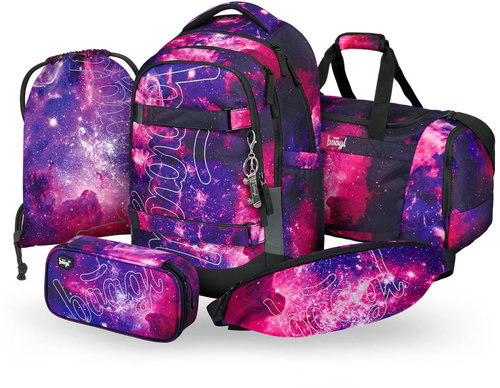 BAAGL SET 5 Skate Max Galaxy: backpack, pencil case, duffel bag, sports bag, GRS kidney bag - School Set - Main image