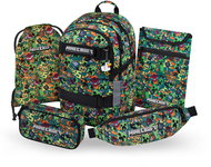 BAAGL SET 5 Skate Minecraft Chaos: backpack, pencil case, bag, kidney bag, laptop sleeve - School Set