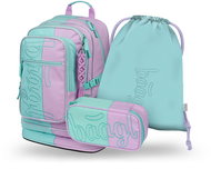 BAAGL SET 3 Cubic Sweet: backpack, pencil case, bag - School Set
