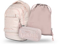 BAAGL SET 3 Skate Max Creamy: backpack, pencil case, GRS bag - School Set