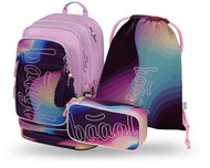 BAAGL SET 3 Cubic Lyra: backpack, pencil case, GRS bag - School Set