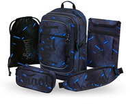 BAAGL SET 5 Cubic Flash: backpack, pencil case, bag, kidney bag, GRS laptop sleeve - School Set