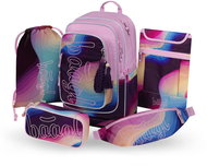 BAAGL SET 5 Cubic Lyra: Rucksack, Federmäppchen, Tasche, Bauchtasche , Laptoptasche GRS - Schulset