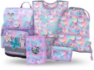 BAAGL SET 5 Ergo Candy: briefcase, pencil case, bag, apron, wallet - School Set