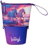 BAAGL Školní penál Pastelkovník Koně Srdce GRS - Pouzdro do školy