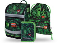 BAAGL SET 3 Zippy Plus Minecraft Boom: briefcase, pencil case, bag - School Set