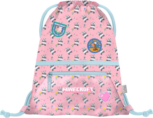 BAAGL Beutel mit Tasche Minecraft Panda - Turnbeutel - Hauptbild