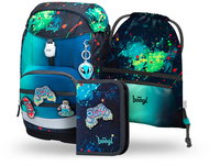 BAAGL SET 3 Airy Plus Chill: backpack, pencil case, bag - School Set