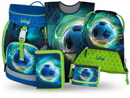 BAAGL SET 5 Airy Fotbal Míč: batoh, penál, sáček, zástěra, peněženka - School Set