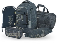 BAAGL SET 5 Skate Max Wave: Rucksack, Federmäppchen, Beutel, Sporttasche, Bauchtasche GRS - Schulset