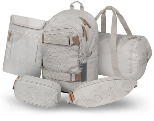 BAAGL SET 5 Skate Mist: backpack, pencil case, bag, kidney bag, laptop sleeve - School Set - Main image
