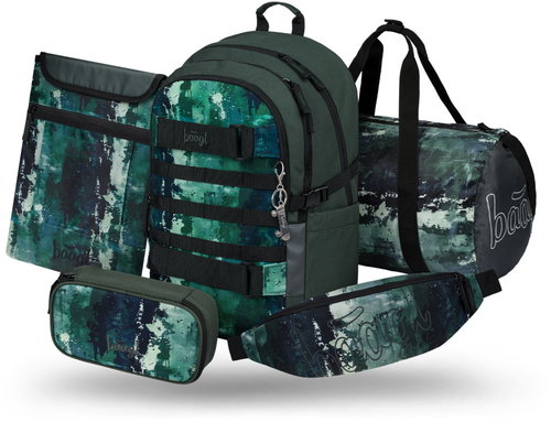 BAAGL SET 5 Skate Forest: backpack, pencil case, bag, kidney bag, laptop sleeve - School Set - Main image