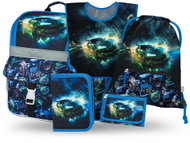BAAGL SET 5 Zippy Závodní auto: aktovka, penál, sáček, zástěra, peněženka - School Set