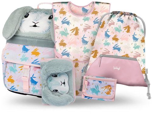 BAAGL SET 5 Zippy Bunny: aktovka, penál, sáček, zástěra, peněženka - School Set - Main image