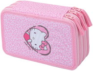 BAAGL Školní penál třípatrový Hello Kitty Sweet Leopard GRS - Pencil Case