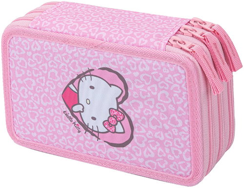 BAAGL Školní penál třípatrový Hello Kitty Sweet Leopard GRS - Pencil Case - Main image