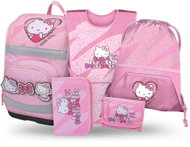 BAAGL SET 5 Zippy Plus Hello Kitty Sweet Leopard: Schulranzen, Federmäppchen, Beutel, Schürze, Geldbörse - Schulset