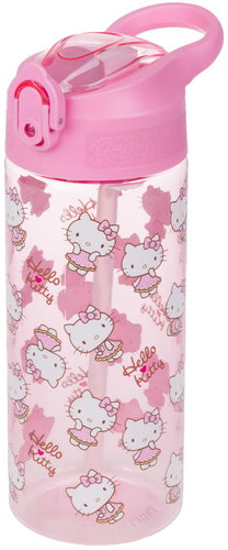 BAAGL Tritanová láhev na pití s brčkem Hello Kitty Sweet Leopard, 500 ml - Drinking Bottle - Main image
