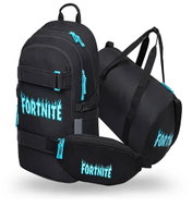 BAAGL SET 3 Skate Fortnite Blue: batoh, sportovní taška, ledvinka GRS - School Set
