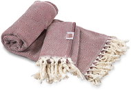 Balkanova bavlněná osuška a ručník Portokala XI - rubínově rudý set, 100 × 180 cm - Towel Set