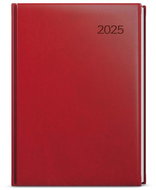 Baloušek Print Diary Ctirad - Vivella - A5 - burgundy - 2025, 14,3 × 20,5 cm - Planner