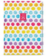Baloušek Print Diary David - Lamino - A5 - polka dots - 2025, 14,3 × 20,5 cm - Planner