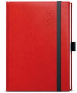 Baloušek Print Diary David - Reno - A5 - red - 2025, 14,3 × 20,5 cm - Planner