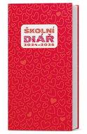 Baloušek Print Monthly diary Clara - laminated - Heart - 2025, 9 × 17 cm - Planner