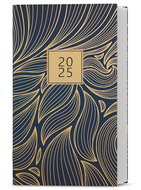 Baloušek Print Monthly diary Marika - laminated - blue-gold - 2025, 9 × 15 cm - Planner