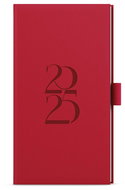 Baloušek Print Weekly diary Jakub - Deny - pocket - red - 2025, 7,5 × 15 cm - Planner