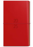 Baloušek Print Weekly diary Jakub - Dueto - pocket - diary + notebook - red - 2025, 7,5 × 15 cm - Planner