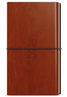 Baloušek Print Weekly diary Jakub - Dueto - pocket - diary + notebook - brown - 2025, 7,5 × 15 cm - Planner