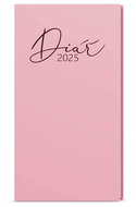 Baloušek Print Weekly diary Jakub - Lamino Pastel - pocket - pink - 2025, 7,5 × 15 cm - Planner