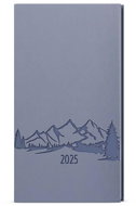 Baloušek Print Weekly diary Jakub - Vivella with embossing - pocket - Pigeon Grey - Mountains - 2025 - Planner