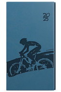 Baloušek Print Weekly diary Jakub - Vivella with embossing - Pocket - Petrol - Wheel - 2025, 7,5 × 1 - Planner