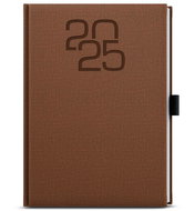 Baloušek Print Weekly diary Oskar - Fabric - A5 - brown - 2025, 14,3 × 20,5 cm - Planner