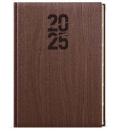 Baloušek Print Weekly diary Oskar - Wood - A5 - brown - 2025, 14,3 × 20,5 cm - Planner