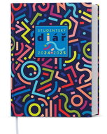Baloušek Print Weekly diary Student - V8 - laminated - pocket - Shapes - 2025, 10 x 13,5 cm - Planner