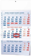 Baloušek Print Three Months 2025, blue, A3, 29 × 42 cm - Wall Calendar