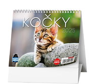 Baloušek Print Ideal - Cats (with cat names) 2025, 16,5 × 13,5 cm - Desk Calendar