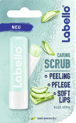 LABELLO Caring Scrub Aloe Vera 5.5ml - Lip Balm - Main image