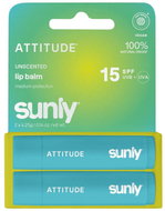 ATTITUDE Mineral Sunly SPF 15 Unscented 2×4.25 g - Lip Balm