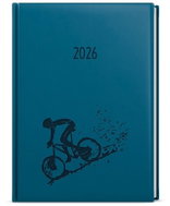 BALOUŠEK Print Adam Vivella with embossing daily Kolo 2026, petrol, B6, 12 × 16,5 cm - Planner