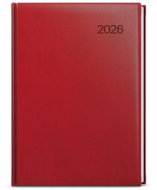 BALOUŠEK Print Ctirad Vivella daily 2026, burgundy, A5, 14,3 × 20,5 cm - Planner