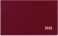 BALOUŠEK Print Cyril PVC weekly 2026, burgundy, 15 × 9 cm - Planner