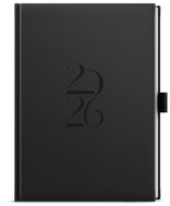 BALOUŠEK Print David Deny daily 2026, black, A5, 14,3 × 20,5 cm - Planner