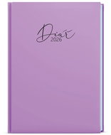 BALOUŠEK Print David Lamino Pastel daily 2026, purple, A5, 14,3 × 20,5 cm - Planner
