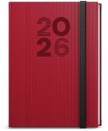 BALOUŠEK Print David Vigo daily 2026, red, A5, 14,3 × 20,5 cm - Planner