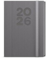 BALOUŠEK Print David Vigo daily 2026, grey, A5, 14,3 × 20,5 cm - Planner