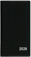 BALOUŠEK Print of Francis PVC monthly 2026, black, 9 × 17 cm - Planner